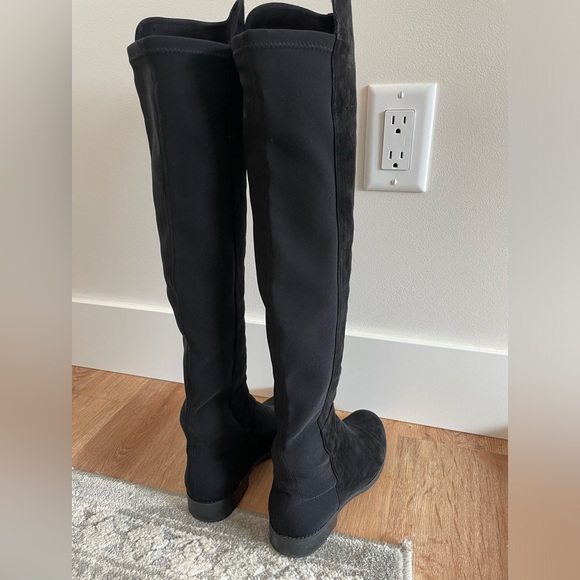 Stuart Weitzman Iconic Black Suede Over-the-Knee Boots Size 6 EUC - Picture 5 of 8